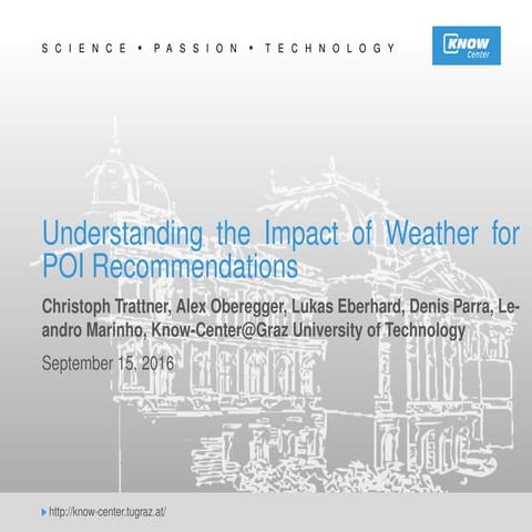 Understanding the Impact of Weather for POI Recommendations