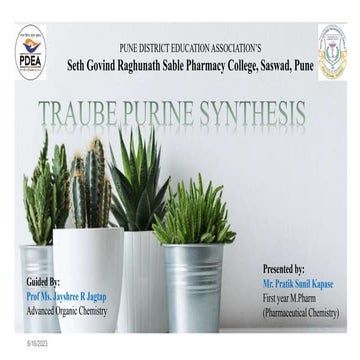 TRAUBE PURINE SYNTHESIS.pptx