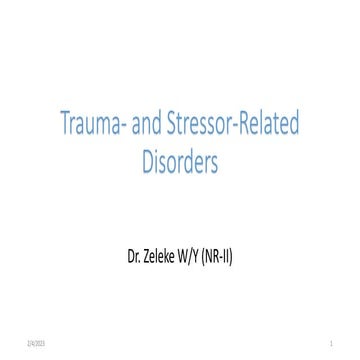 Post Traumatic Stress Disorder (PTSD) PPT | PPTX