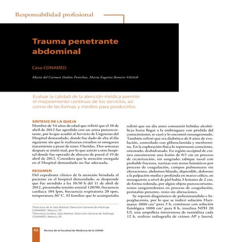 CASO CONAMED TRAUMA ABDOMINAL