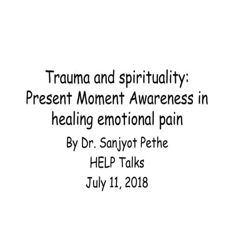 Understanding PTSD (Post Traumatic Stress Disorder) By Dr. Sanjyot ...