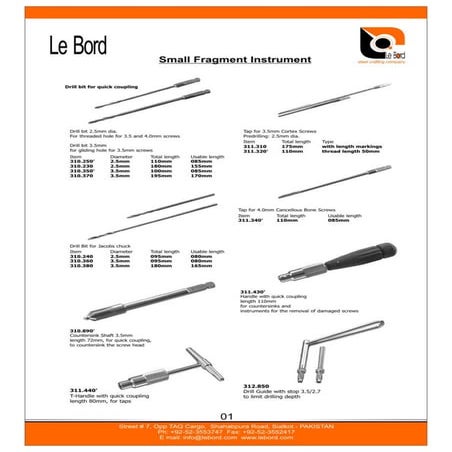 LeBord TRAUMA Instruments Catalogue. | PDF