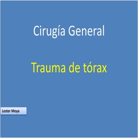 Trauma de torax