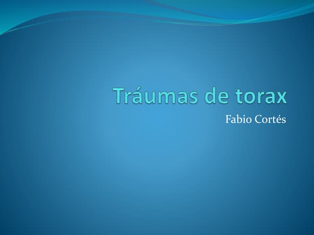 Trauma de torax