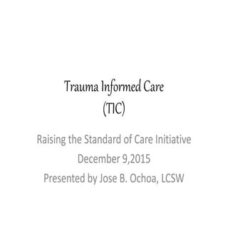 Trauma informed care ii
