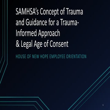 Trauma Informed Focus & Legal Age of Consent