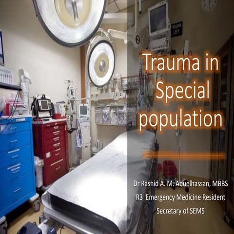 Trauma in special Populations