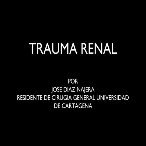 Trauma renal