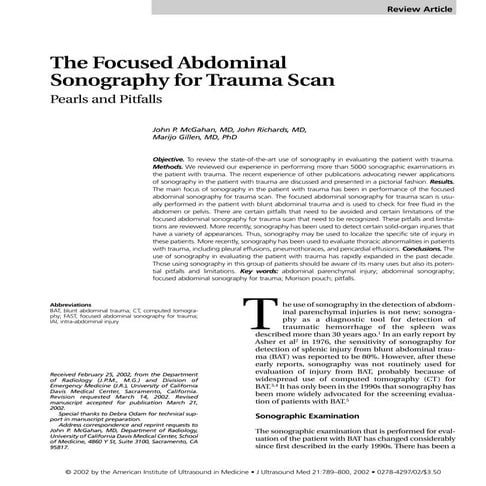 Trauma scan