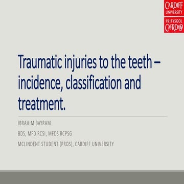 Traumatic dental injuries