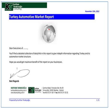 Turkey Automotive Market report intro