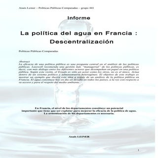 Politica de agua en Francia