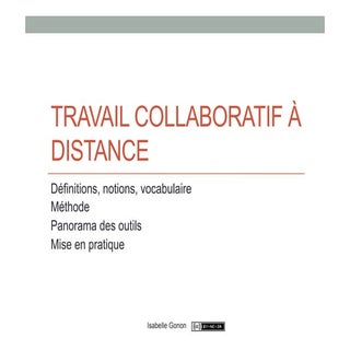 Travail collaboratif à distance