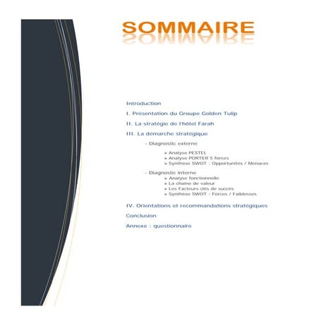 Etude stratégique Golden Tulipe Hotel