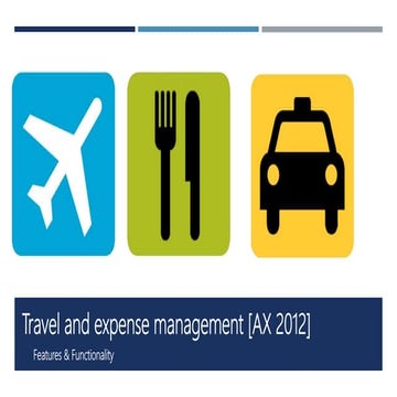 Travel and expense Management in AX 2012