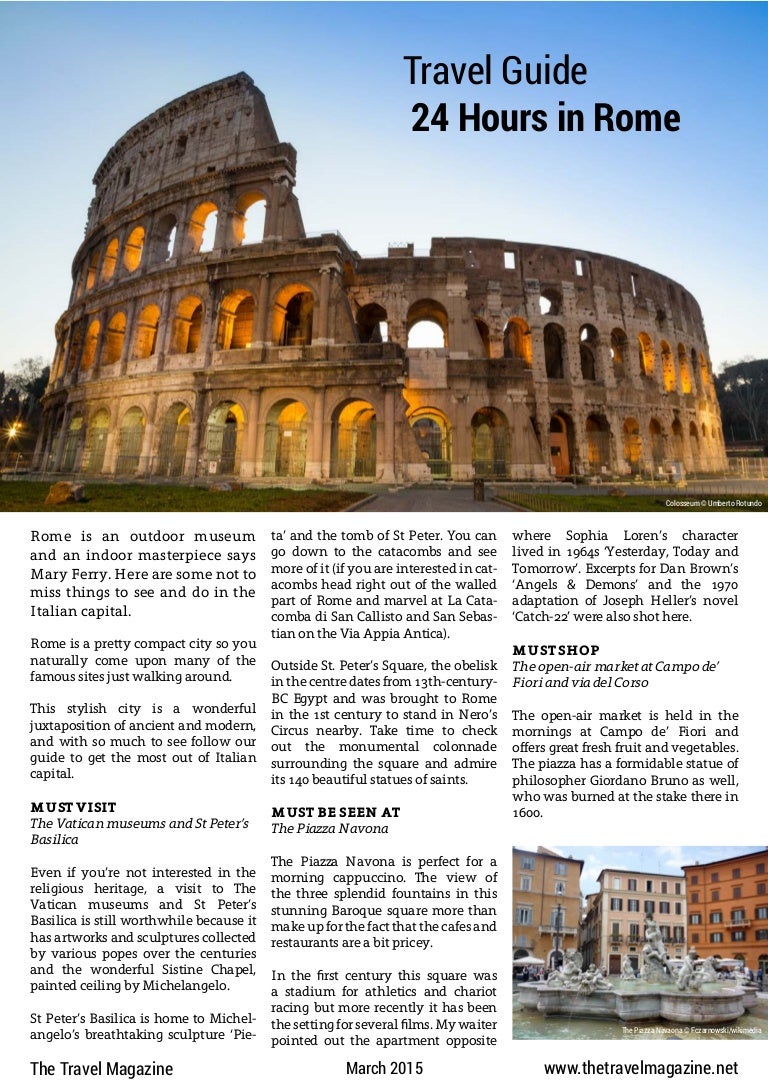Travel Guide 24 Hours in Rome