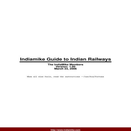Travel guide-to-india-railways---78pages