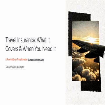 Travel Insurance: What It Covers & When You Need It | PDF