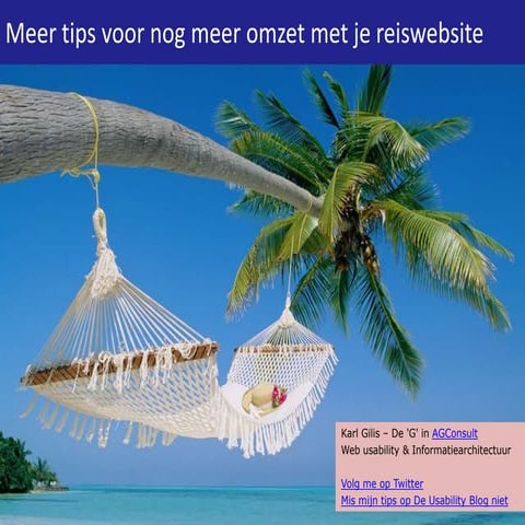 Meer tips voor nog meer omzet met je reiswebsite