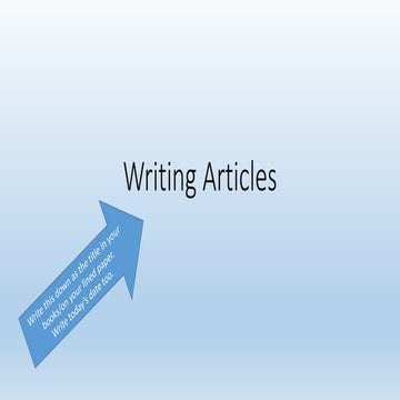 Travel articles cover lesson