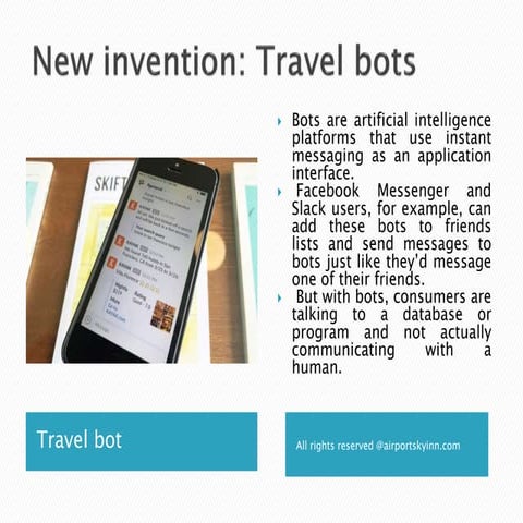 Travel bots :basic need of customer?