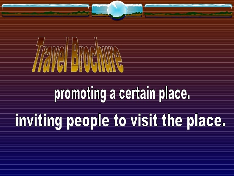 Travel brochure