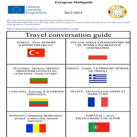 Travel conversation guide