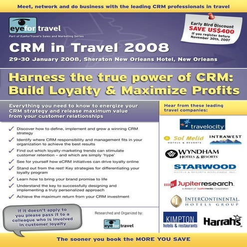 EyeforTravel - Customer Relationship Management in Travel USA (2008)