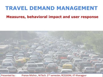Travel demand management