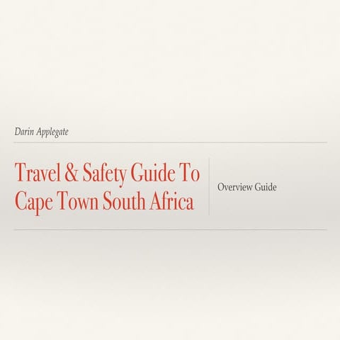 Travel & Safety Guide to Cape Town South Africa | PDF