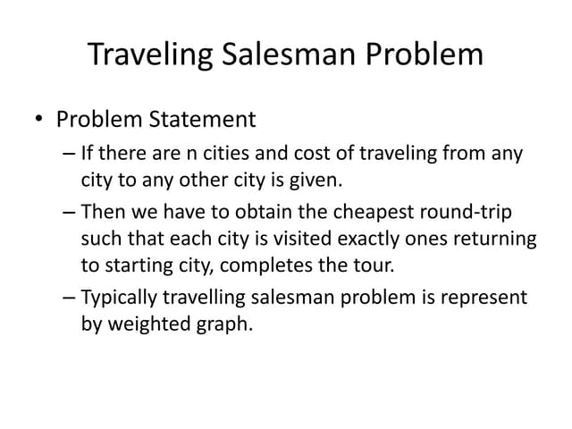 Traveling salesman problem