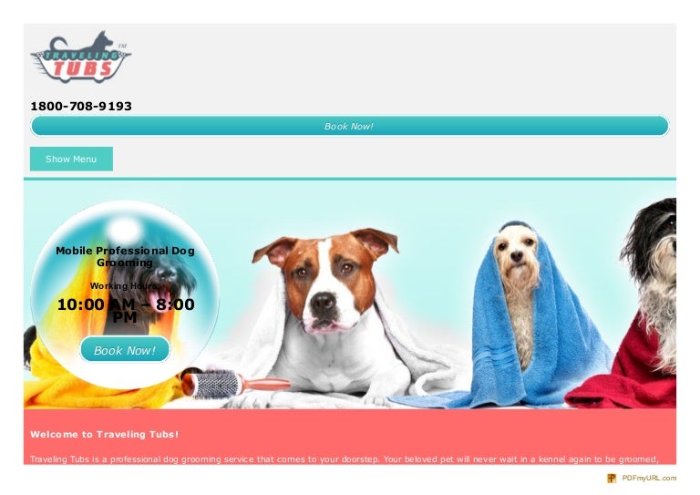 1800 mobile pet grooming