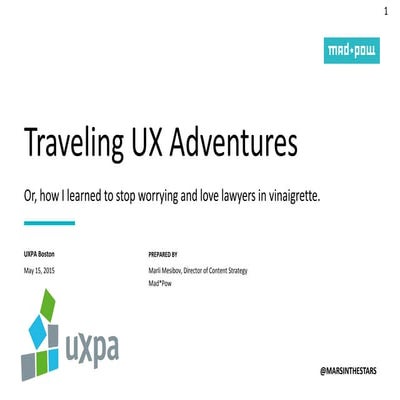 Traveling UX Adventures (UXPA)
