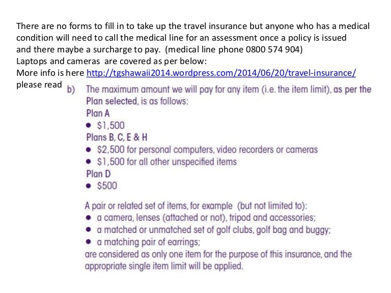 Hawaii Trip Travel insurance
