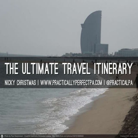 The Ultimate Travel Itinerary