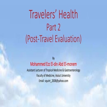 Travellers' health 2