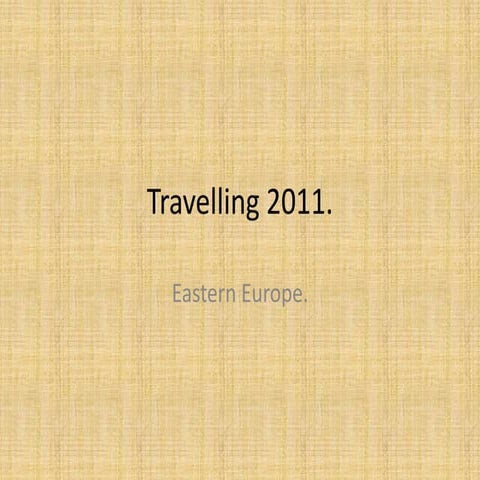 Travelling 2011 powerpoint