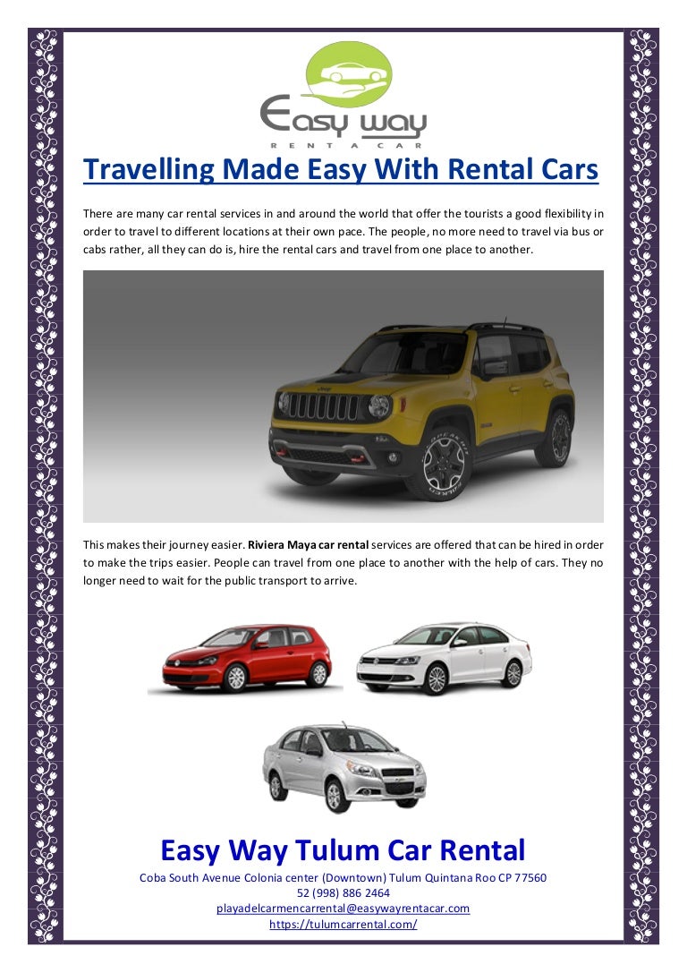 Travelling made easy with rental cars