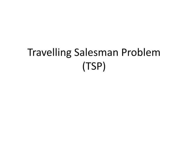 Travelling salesman problem