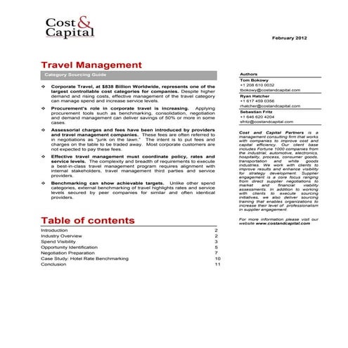 Travel Management   January 2012