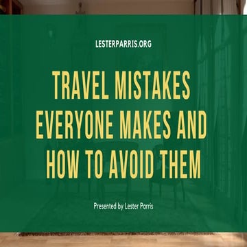 10 Mistakes For Travel | PDF