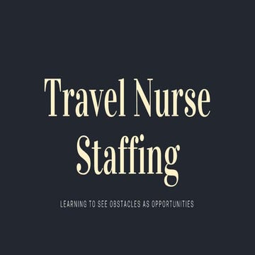 Travel nurse staffing