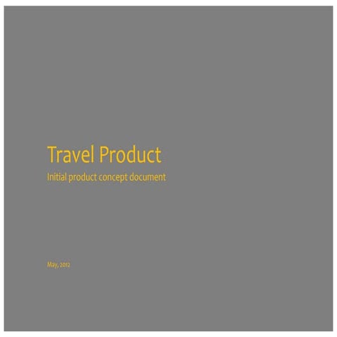 Travel product - Experience Journey 
