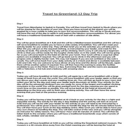 Greenland Case Study Extreme Environment