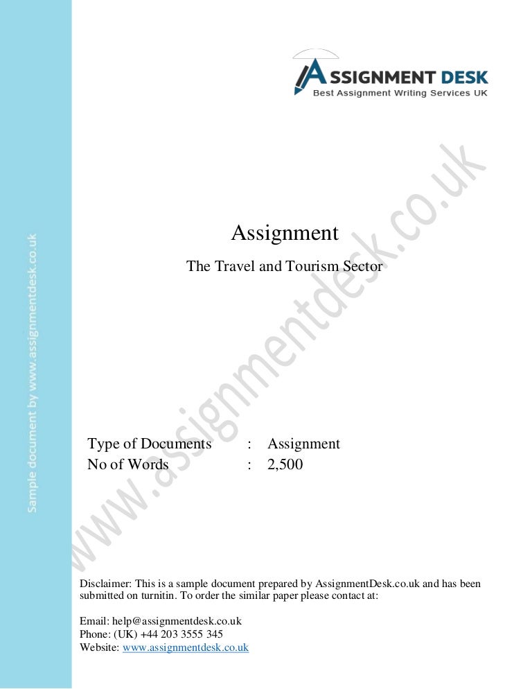 Travel & Tourism Sector Assignment Sample
