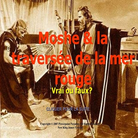Traversee de la mer rouge | PPT