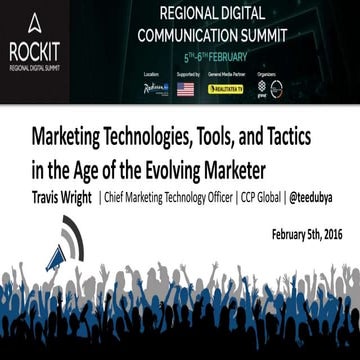 Travis Wright - Data Driven Marketing Technologies, Tools & Tactics in the Ag...