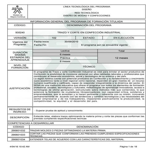 Trazo y corte en confección industrial 935240