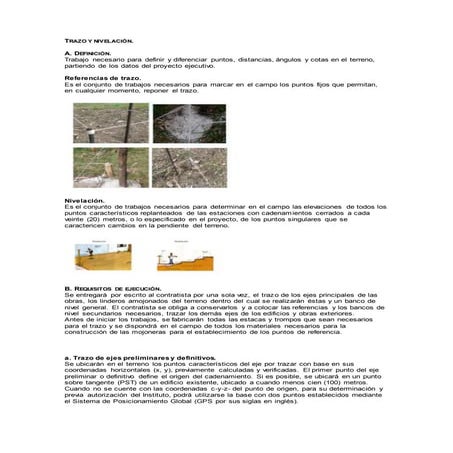 Trazo y nivelación