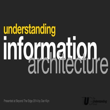 Understanding Information Architecture